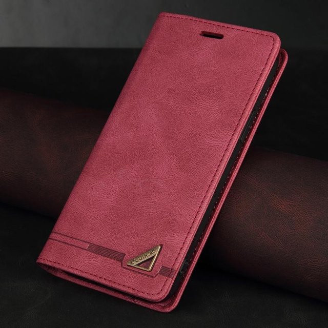 Sony Xperia 10 IV Anti-Diebstahl Brieftasche aus Leder in Weinrot - Bild 1