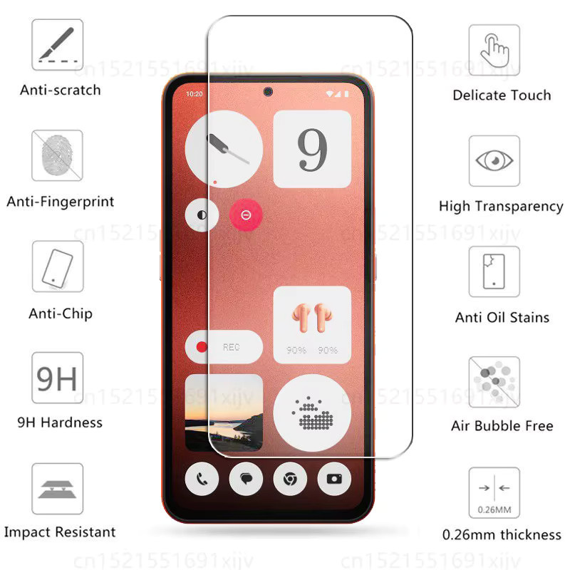 4er-Set Displayschutzfolie aus gehärtetem Glas für CMF Phone 1, transparent, HD Schutzfolie - Bild 2