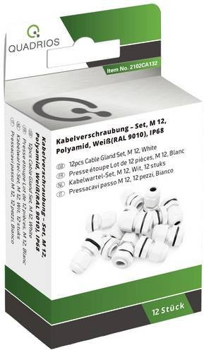 Quadrios Kabelverschraubung Sortiment M12 aus PA66 in Weiß - Bild 1