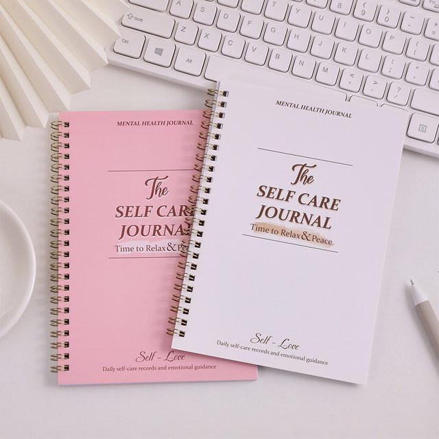 Imoda Daily Self Care Journal A5, undatierter Tagesplaner mit 50 Blatt für Affirmation und Reflexion, Weiß - Bild 1
