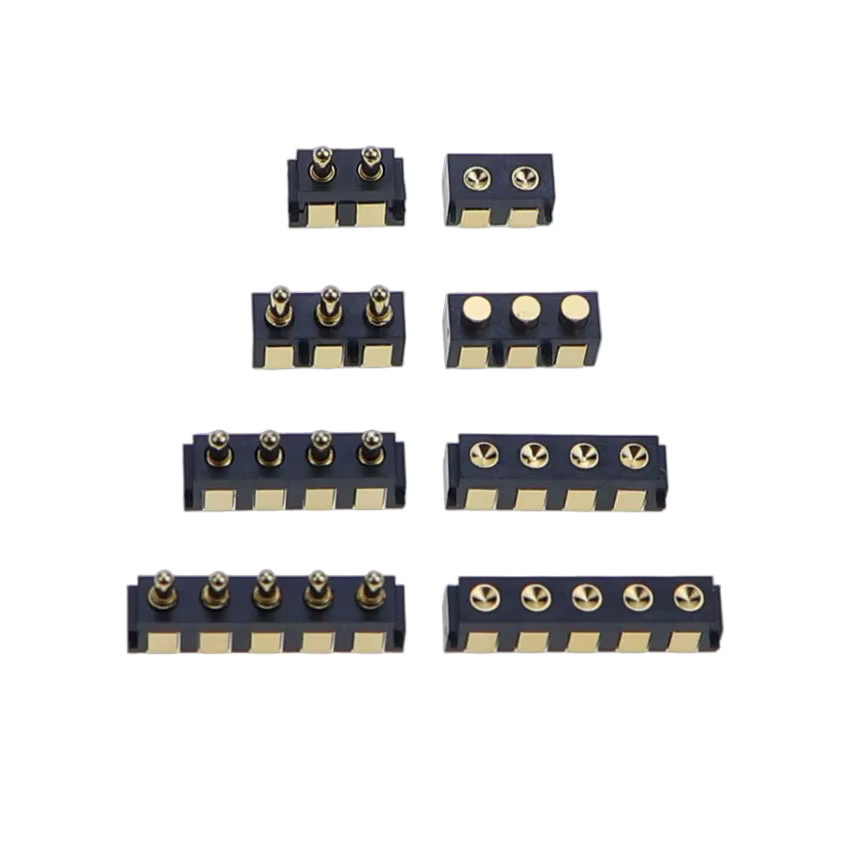 YuXi SMT Federkontakt-Steckverbinder in Schwarz mit 2,5mm und 2,54mm Rastermaß als seitlich schweißbarer SMD-Streifenkontakt Stecker und Buchse - Bild 2