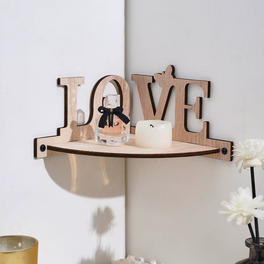 Holz Wandständer in Schmetterlingsform für Valentinstag, Braun, DIY Montage - Bild 3