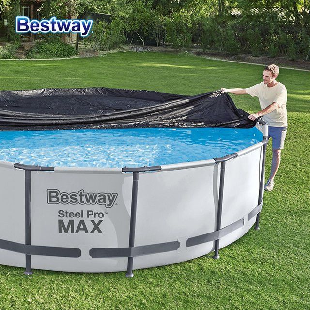 Bestway PVC-Plane Schwarz rund Durchmesser: 370 cm - Bild 1