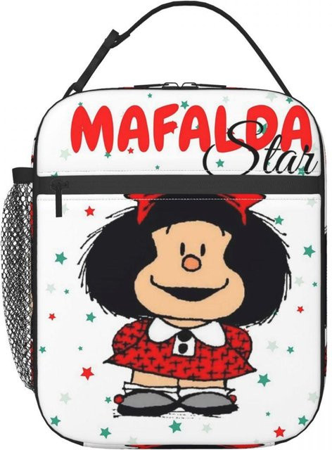 Isolierte Lunchtasche Mafalda Quino Comics von Fancy Style Studio, Thermische Lunchbox für Damen und Kinder, Mehrfarbig - Bild 1
