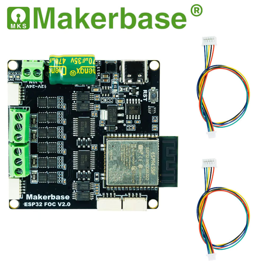 Makerbase MKS ESP32FOC Open-Source SimpleFOC BLDC-Motorsteuerung mit integriertem ESP32 Dual-Current-Loop in Schwarz - Bild 3