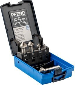 PFERD HSSE-Kegelsenker-Set 5-tlg. DIN 335 C 90 Grad aus HSS-Cobalt in Silber - Bild 1