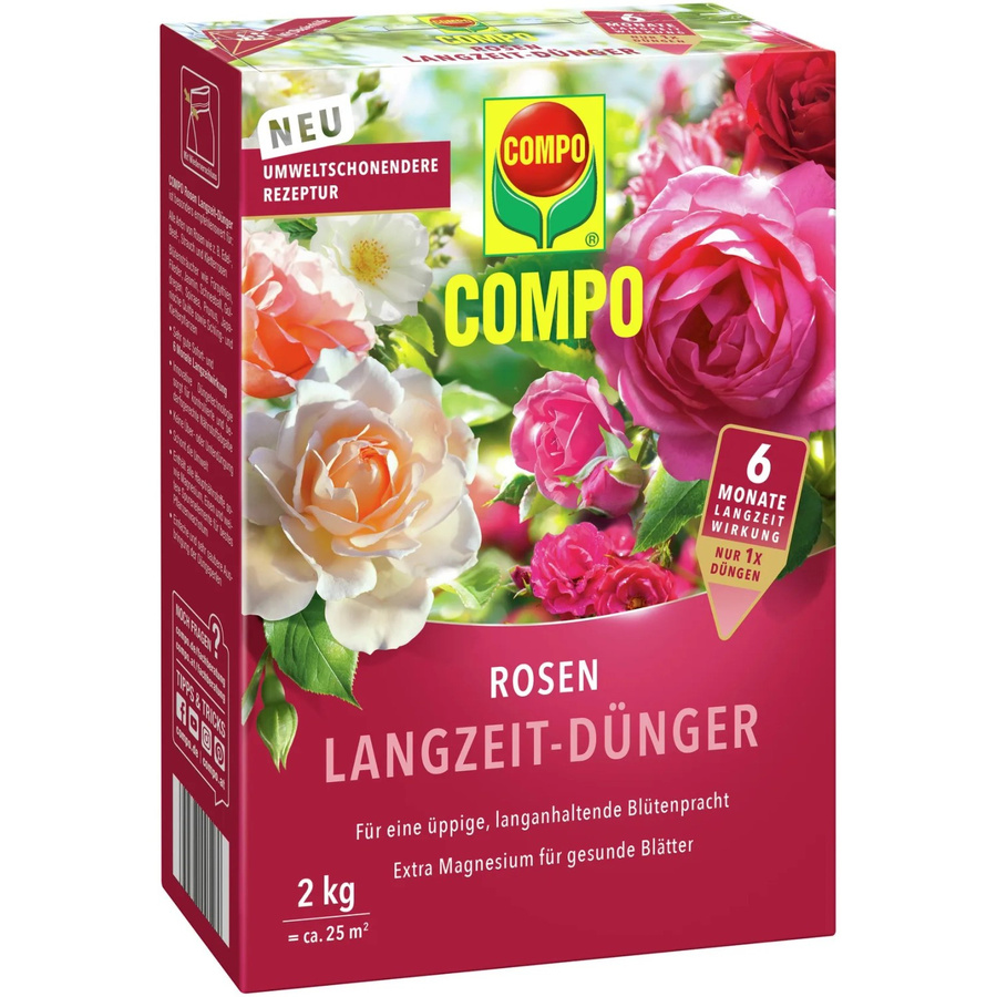 Compo Rosen Langzeit-Dünger für Rosen, Blütensträucher und Kletterpflanzen, 2 kg - Bild 2