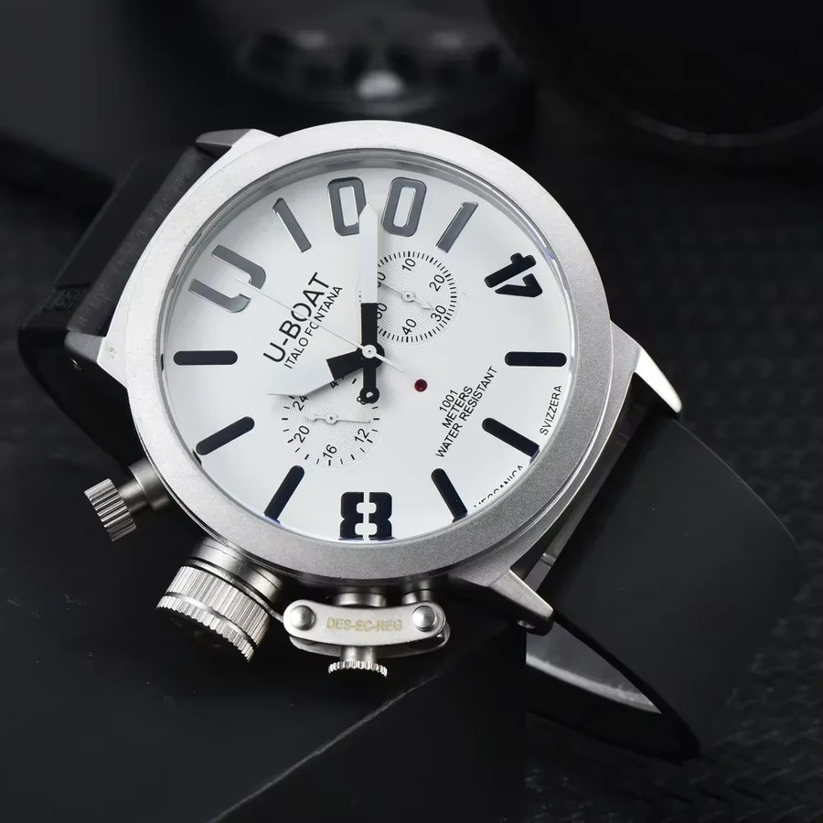 U-BOAT Chronograph-Armbanduhr, Edelstahl, Kautschuk, Herren - Bild 2