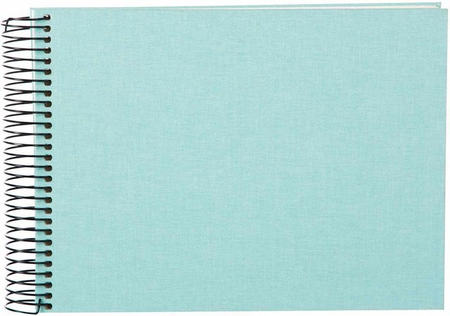 goldbuch Spiralalbum aus Leinen in Aqua mit 40 weißen Seiten, B: 24 cm, H: 17 cm - Bild 1