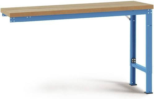 Manuflex Profi Spezial Anbauwerkbank mit Multiplex-Tischplatte, Farbe: Lichtblau, B/T/H: 125 x 70 x 104 cm - Bild 1