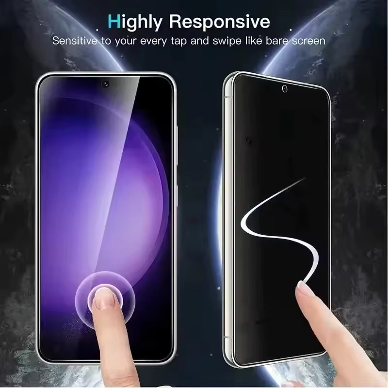 3er-Set Privatsphäre Displayschutz aus gehärtetem Glas für Samsung Galaxy A54 A55 A56 A70 A51 A52 A52s A53 A71 A72 A73 A30 A31 A32 A23 in Transparent - Bild 3