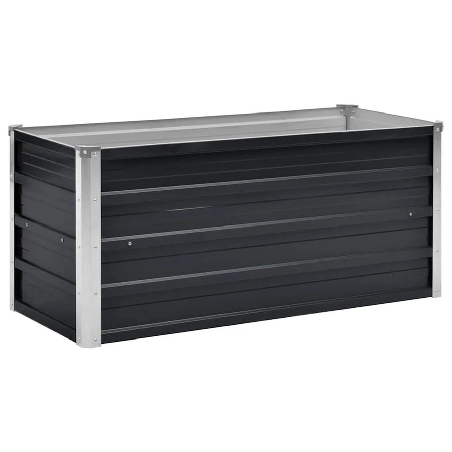 vidaXL Garten-Hochbeet aus verzinktem Stahl in Anthrazit, B/T/H: 100 x 40 x 45 cm - Bild 2