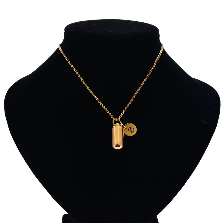 SalaWendy Halskette Anhänger, Zylinder, Gold, Unisex - Bild 2