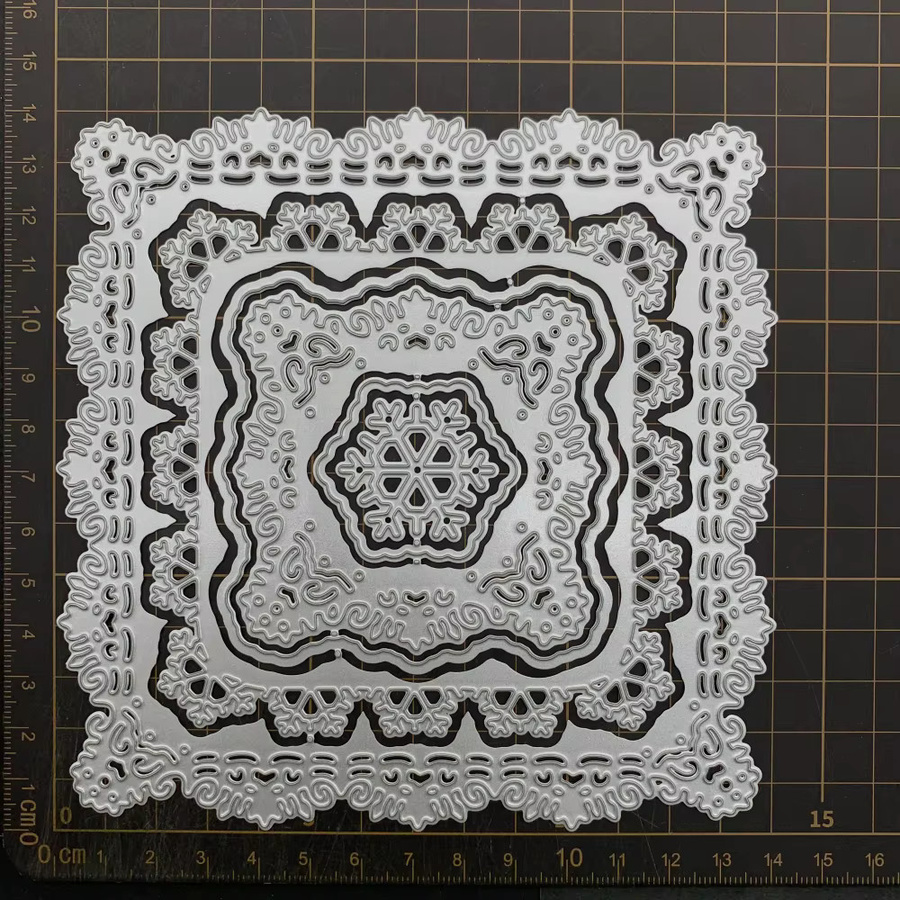 9 Metall Stanzformen Set mit Baum und Blumen Motiven in Silber für DIY Scrapbooking und dekorative Prägung - Bild 2