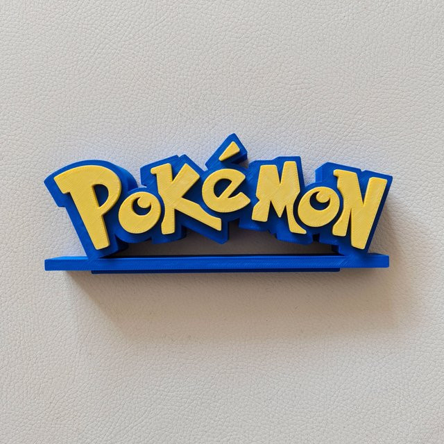 Bandai Pokémon Logo, 3D-Druck, Ornament Schriftart, stehendes Schild Modell - Bild 1