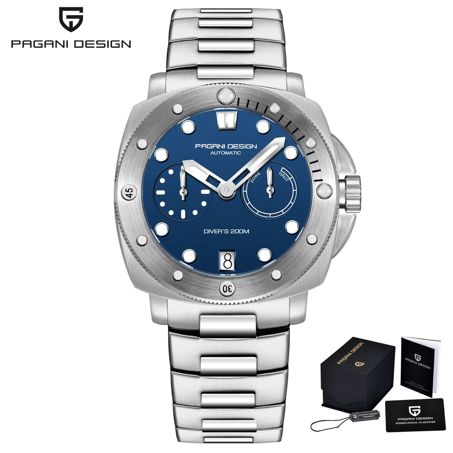 PAGANI Design Armbanduhr Automatik, Edelstahl, Grün, Saphirglas, Herren - Bild 6