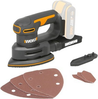 Worx Akku-Dreieckschleifer WX822.9 PowerShare 20V Solo in Schwarz/Orange - Bild 1