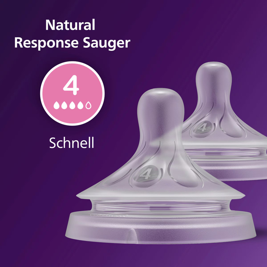 Philips Avent Natural Response Silikon Sauger 2er Pack, Stufe 4, BPA-frei, transparent - Bild 8