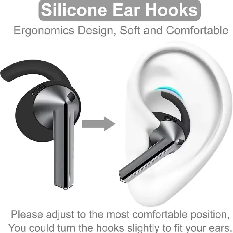 Samsung Ersatz-Ohrstöpsel aus Silikon für Galaxy Buds 3, In-Ear Ohrbügel in Weiß, rutschfest und sicher passend - Bild 3