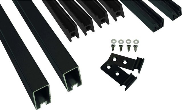 T & J HPL-Steckzaun-Leistenset aus Aluminium in Anthrazit, coextrudiert - Bild 1