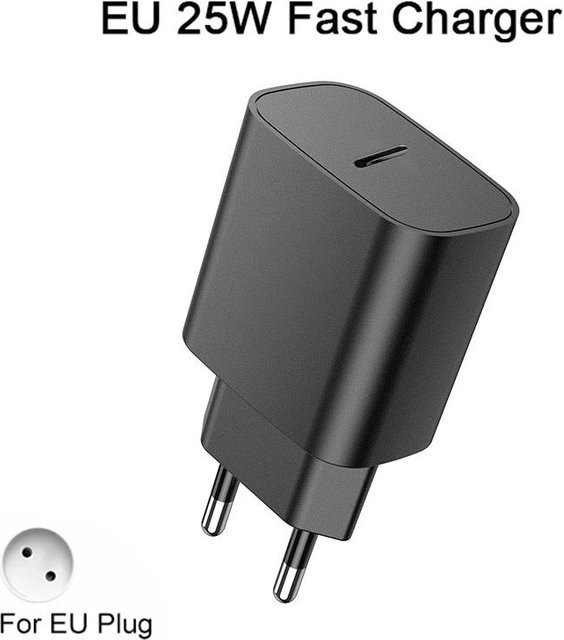Samsung 25W USB Typ C Schnellladegerät mit Ladekabel in Schwarz - Bild 1