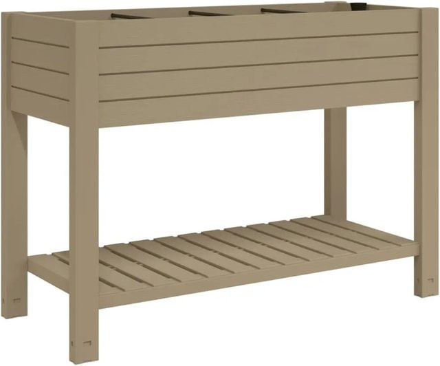 Furnicato Hochbeet aus Polypropylen in Braun, B/T/H: 110 x 45 x 79 cm - Bild 1