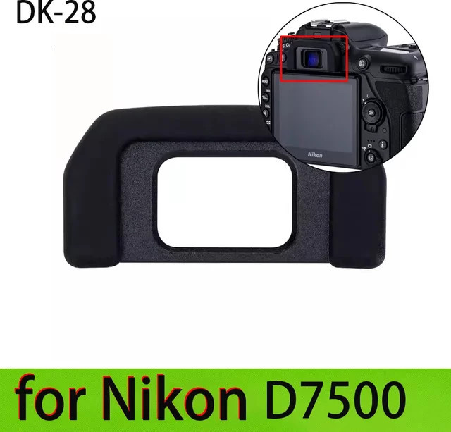 Nikon DK-28 Gummi-Augenmuschel aus ABS-Kunststoff und weichem Silikon in Schwarz für die Nikon D7500 - Bild 1