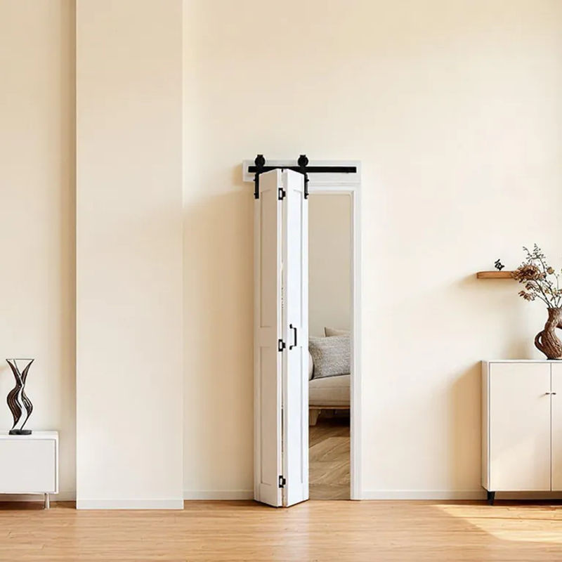 Buying Solutions, MB Doppelflügelige MDF-Schiebetür im Scheunentür-Design mit H-Rahmen in Weiß, B: 60,9 cm, H: 213,4 cm - Bild 2