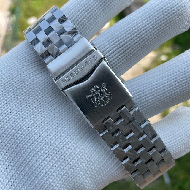 STEELDIVE Uhrenarmband Edelstahl, 22mm, Silber, Unisex - Bild 1