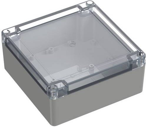 TRU COMPONENTS Universal-Gehäuse TC-10860736 aus ABS-PC in Lichtgrau, B/T/H: 134,70 x 134,70 x 60,10 mm - Bild 1