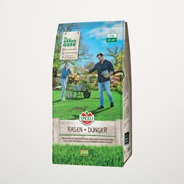 SPERLI's Nachsaatrasen Samen mit Dünger, 1 kg - Bild 1