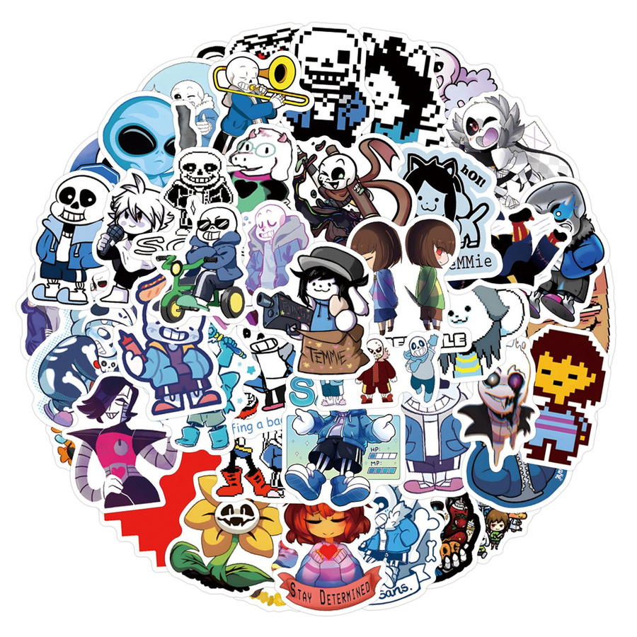 55 Undertale Doodle Aufkleber Set in Multicolour für Laptop, Handy und Koffer - Bild 2