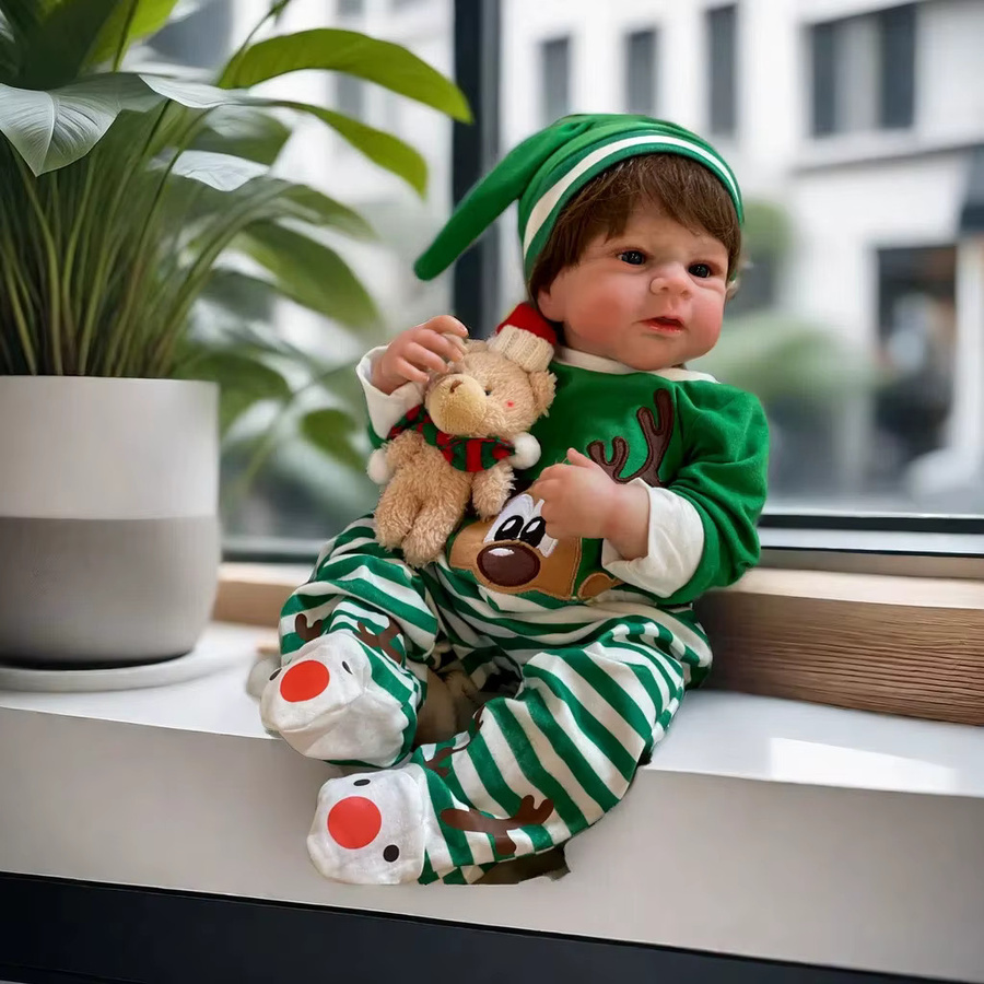 OtardDolls Elijah Bebe Reborn Puppe, wasserdicht, mit verwurzeltem Haar, 50 cm - Bild 2