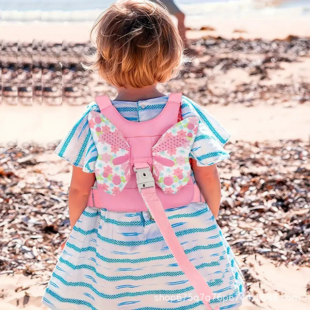 Anti-Verlust-Leine für Kinder als Kleinkind-Gurt mit verdicktem Armband und 360 Grad drehbarem Verschluss in Pink - Bild 1