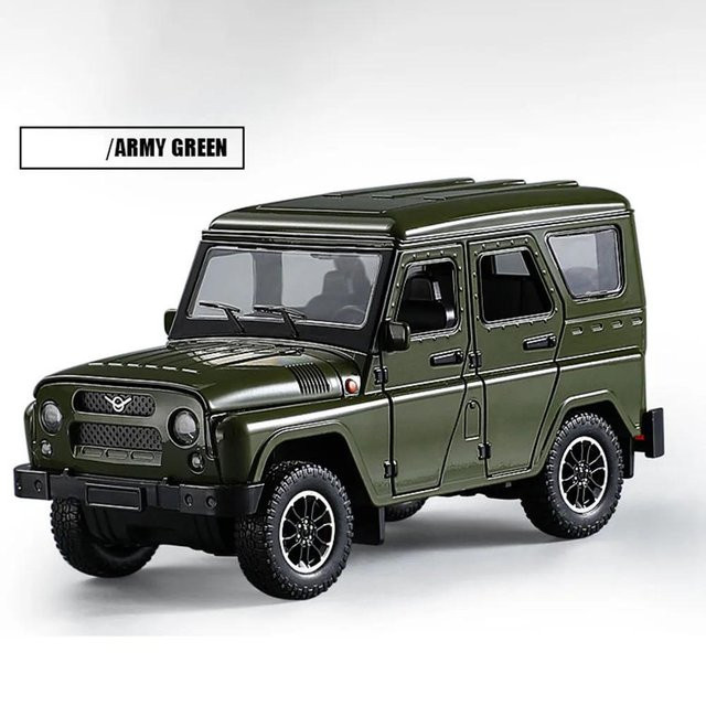 Linyi toy car Russische Uaz Hunter Dongfeng M-Terrain SUV Automodell, 1:18, grau, ab 14 Jahren - Bild 1