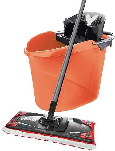 Vileda Ultramat 2in1 Colors Microfaser-Mopp mit Wringer in Multicolour und Orange - Bild 1
