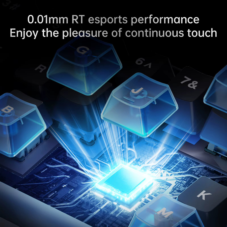 AJAZZ ALUX60 Rapid-Trigger Gaming-Tastatur mit Hall-Effekt Magnetischen Schaltern in Rot und 8K Polling-Rate - Bild 3