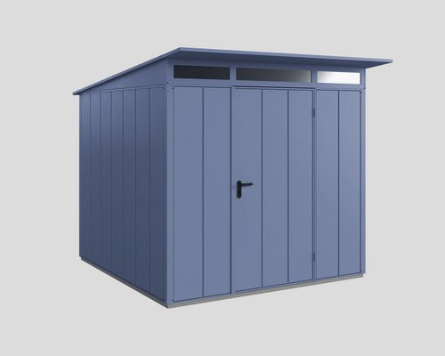 Ecostar Gerätehaus Elegant-P aus Metall in Blau mit B/H/T: 238 x 232,3 x 238 cm - Bild 1