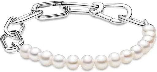 Perlenarmband Halskette, 925 Sterlingsilber, Roségoldplattiert, Mädchen - Bild 1
