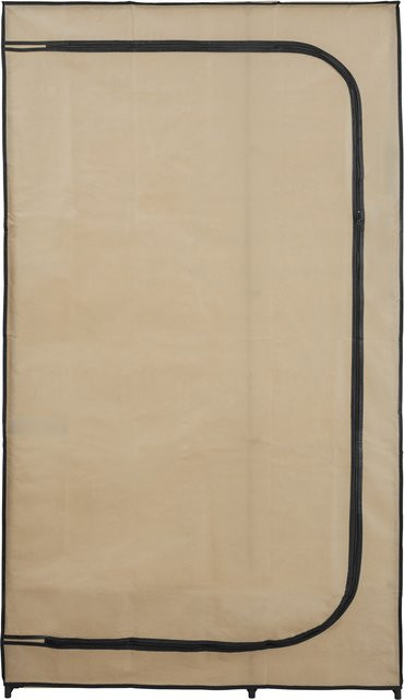 LIVARNO Textilkleiderschrank in Anthrazit und Beige mit Kleiderstange und Regalböden, H: 174 cm, B: 46 cm, T: 46 cm - Bild 1