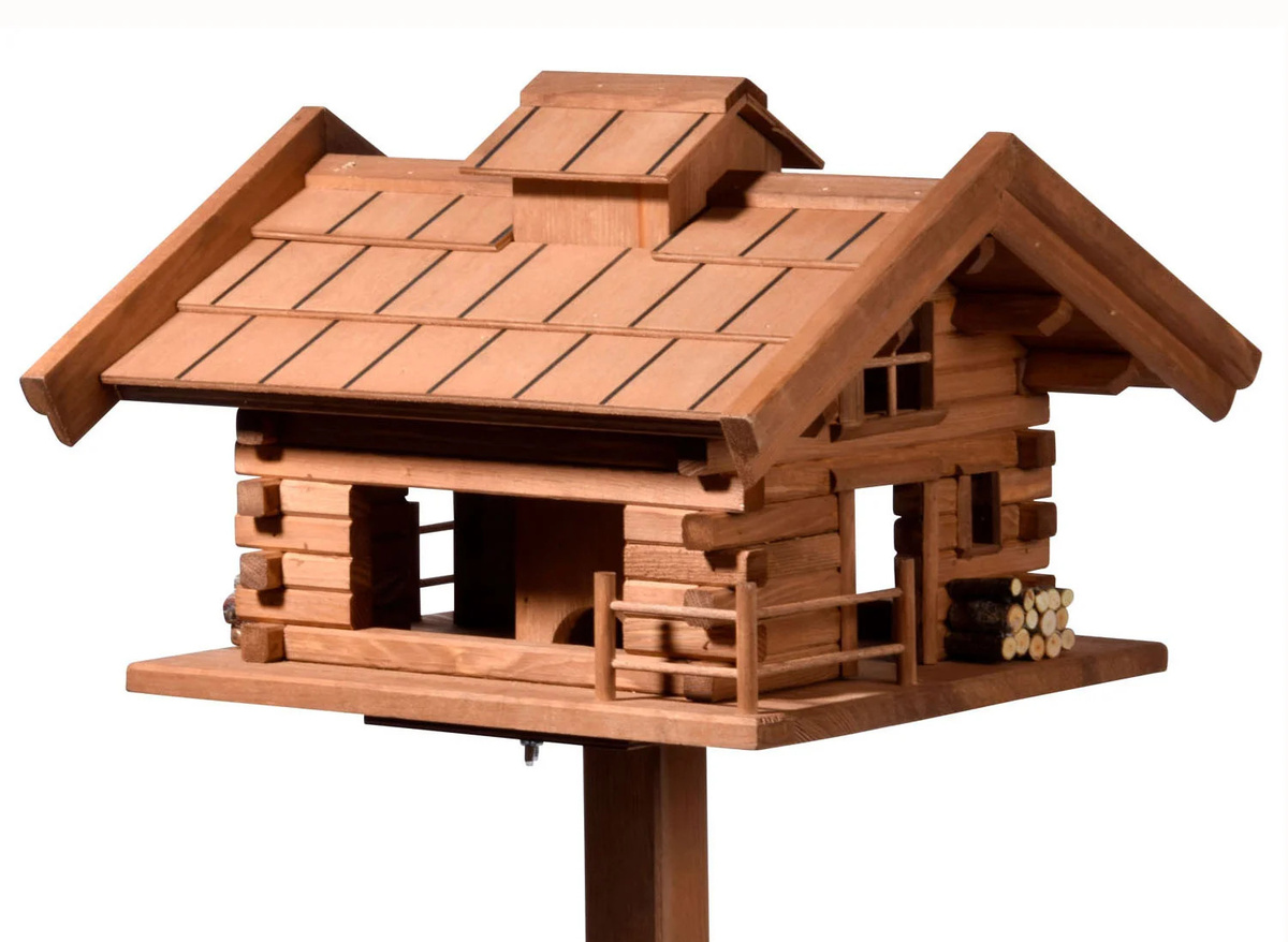 DOBAR Vogelfutterhaus Tirol aus Holz mit Standfuß, Höhe: 117 cm - Bild 3