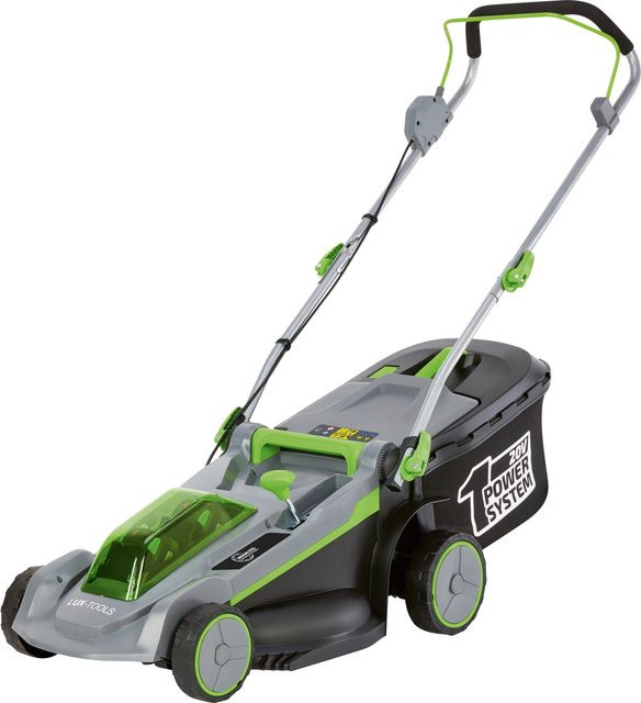 LUX-TOOLS Akku-Rasenmäher A-RM-2x20/43 Set A mit 2x 20 V Akkus und Dual-Charger, Schnittbreite: 43 cm - Bild 1
