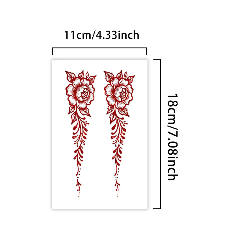Temporärer Henna-Tattoo-Aufkleber, Damen - Bild 2