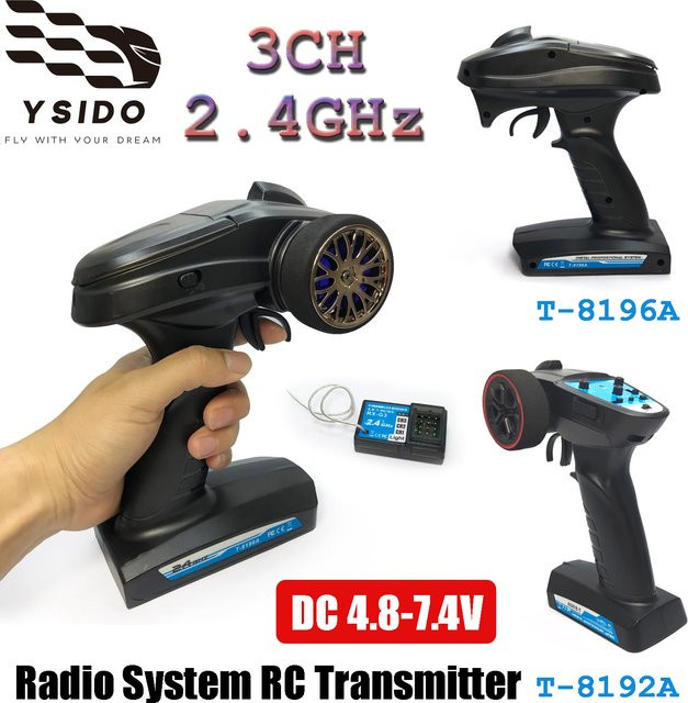 YSIDO 3CH 2,4GHz Funksystem Fernbedienung Sender Empfänger, Zubehör - Bild 1