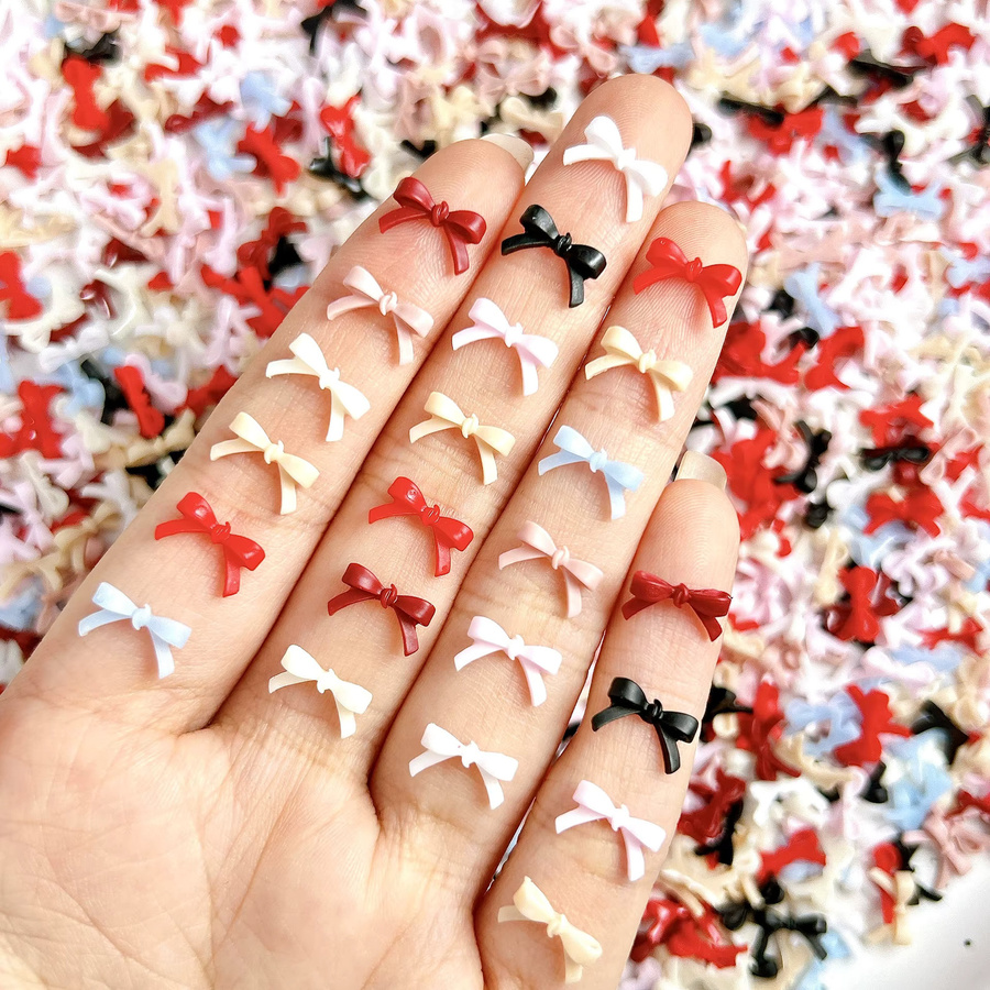 NAILFYOU Nagel-Charm Bogen, 20 Stück, mehrfarbig, Harz, Strasssteine - Bild 3