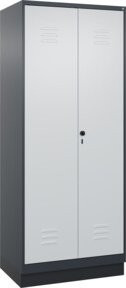C+P PSA Doppel-Spind Classic PLUS mit Sockel, 2 Abteile, Anthrazit/Grau, B/T/H: 80 x 50 x 195 cm - Bild 1