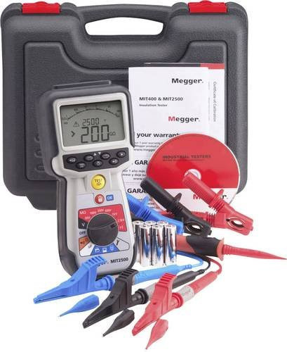 Megger MIT2500 Isolationsmessgerät in Grau mit Messbereichen von 50 V bis 2500 V und 200 GΩ - Bild 1