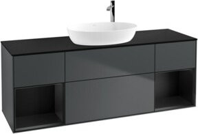 V&B Waschtischunterschrank Finion in Platinbraun Matt Lack, Breite: 160 cm, Tiefe: 50,1 cm, Höhe: 50,1 cm - Bild 1