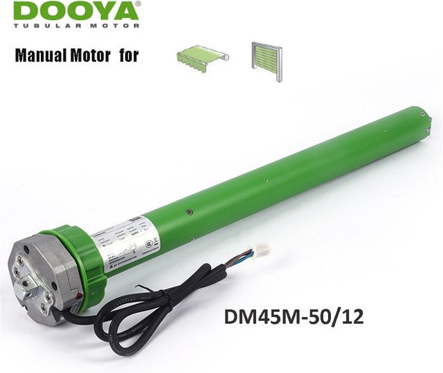 Dooya DM45M 50/12 Manueller Rohrmotor für Rollläden und Markisen mit manueller und elektrischer Steuerung für 80mm Rohre - Bild 1