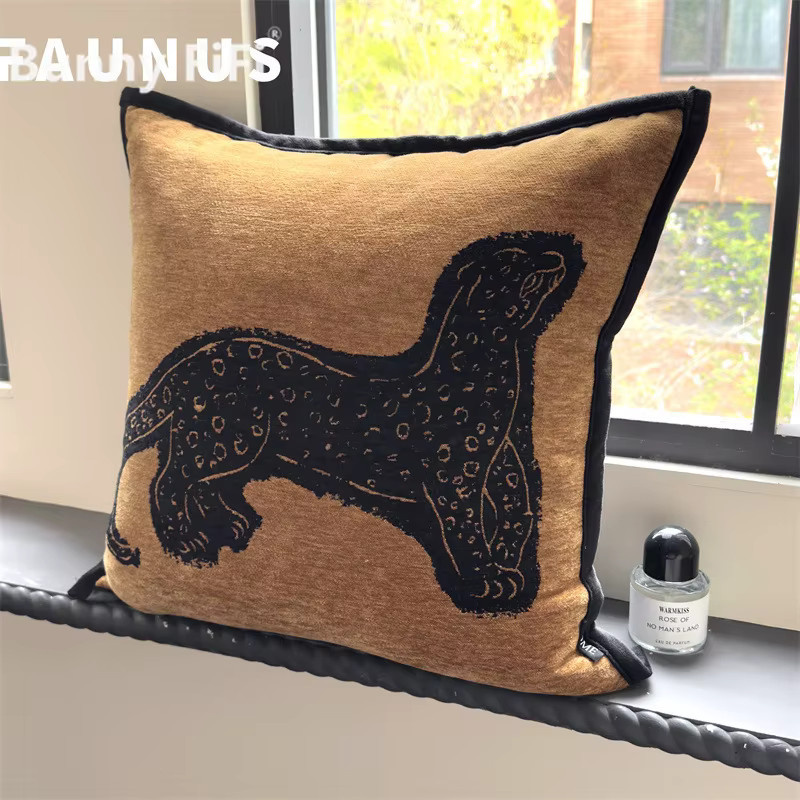 BUNNY FiFi Kissenbezug mit Leopardenmuster aus Chenille, quadratisch, B/T/H: 45 x 45 x 45 cm - Bild 3